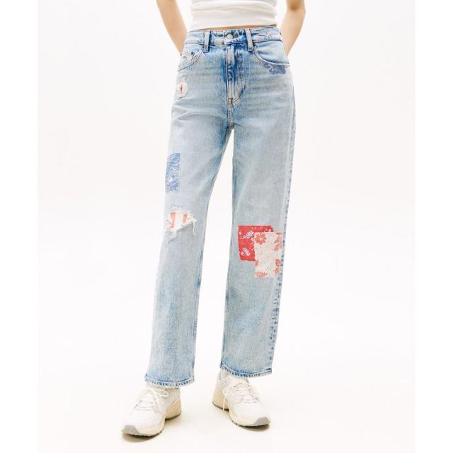 トミー ジーンズ（ JEANS）/ハイウエストスリムストレートジーンズ