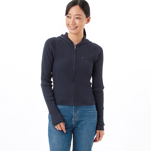 トミー ジーンズ（TOMMY JEANS）/フードジップアップカーディガン
