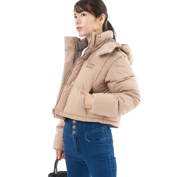 トミー ジーンズ（ JEANS）/アラスカグリッドクロップドダウンジャケット