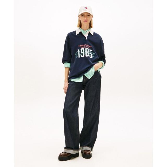 トミー ジーンズ（TOMMY JEANS）/オーバーサイズバーシティラグビー