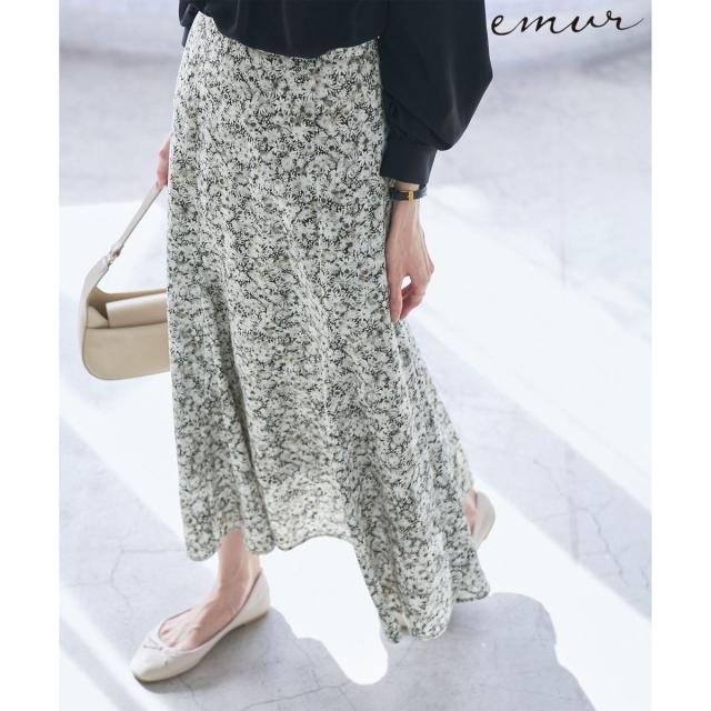 ロペピクニック（ROPE’ PICNIC）/【emur/エミュール】マーガレット柄ナロースカート