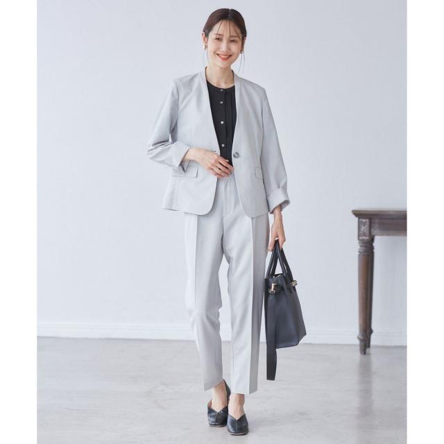 ロペピクニック　パンツセットアップ　グレー　S リネンライクノーラペルジャケット Amazon | [ロペピクニック] リネンライクノーラペルジャケット