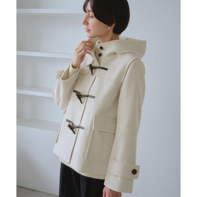 ロペピクニック（ROPE’ PICNIC）/ジャージーメルトンシリーズ ファー付きショートダッフルコート/リンクコーデ