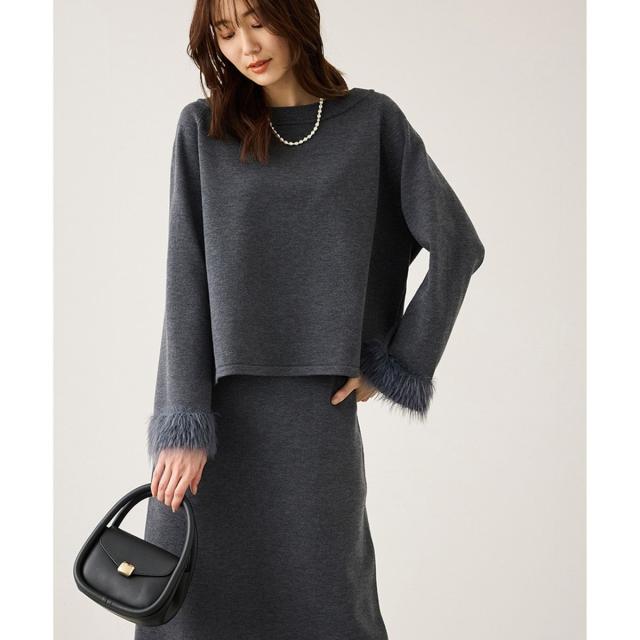 ロペピクニック（ROPE’ PICNIC）/フェイクファースリーブニットセットアップ