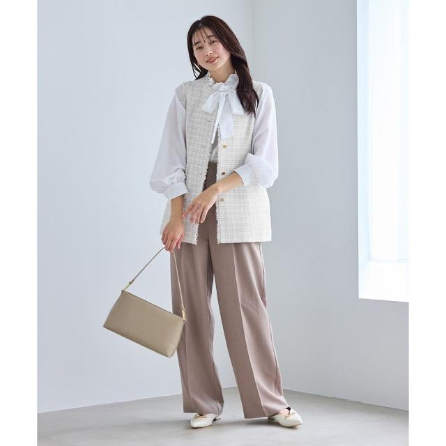 ロペピクニック（ROPE’ PICNIC）/【WEB限定カラー】ツイード金ボタンジレベスト/セレモニー対応・リンクコーデ_11