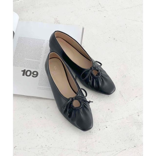 ロペピクニックパサージュ（ROPE’ PICNIC PASSAGE）/リボンギャザーミドルヒールパンプスの通販は