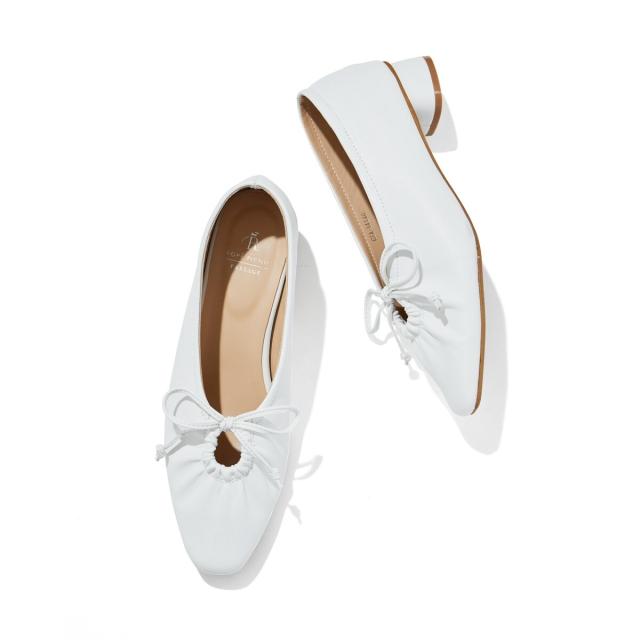 ロペピクニックパサージュ（ROPE’ PICNIC PASSAGE）/リボンギャザーミドルヒールパンプスの通販は