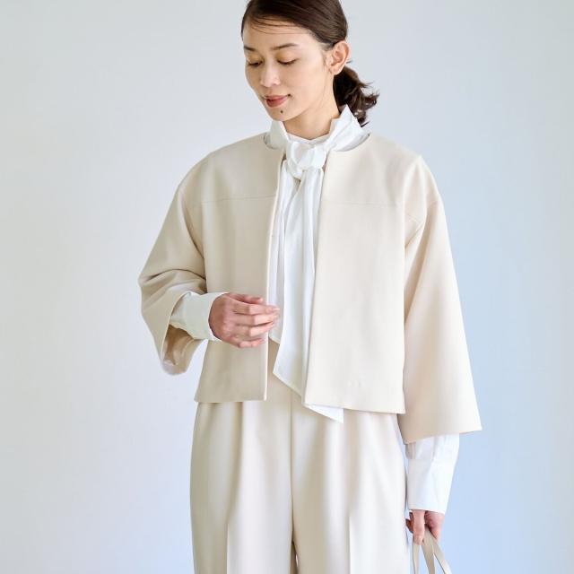 コーエン（coen）/【RONEL】ダブルクロスノーカラーショートジャケット(セットアップ対応可能)