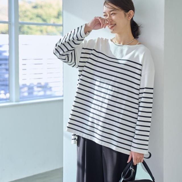 コーエン（coen）/【RONEL】パネルボーダーワイドニットプルオーバーの通販は 6,589円