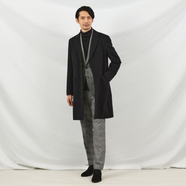 タケオキクチ（TAKEO KIKUCHI）/ウールカシミヤブレンド チェスター