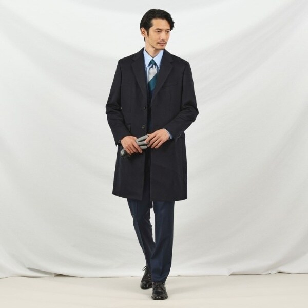 タケオキクチ（TAKEO KIKUCHI）/ウールカシミヤブレンド チェスター