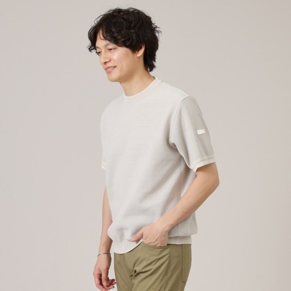 タケオキクチ（TAKEO KIKUCHI）/【Made in JAPAN】和紙 ボーダーニットTシャツ