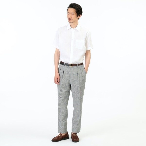 タケオキクチ（TAKEO KIKUCHI）/【THE FLAGSHIP】グレンチェック ツータックパンツの通販は
