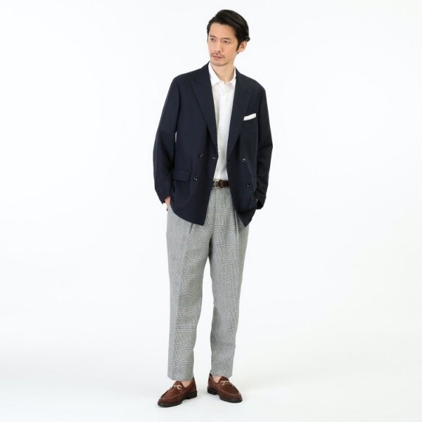 タケオキクチ（TAKEO KIKUCHI）/【THE FLAGSHIP】グレンチェック ツータックパンツの通販は