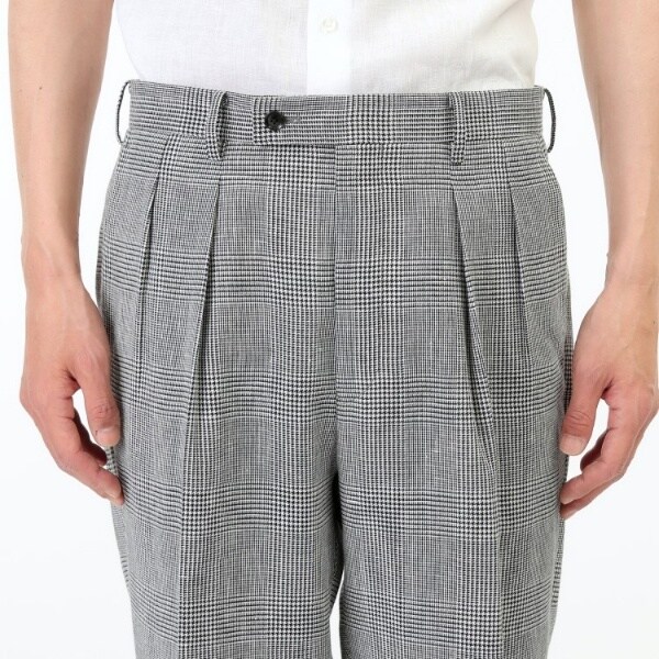タケオキクチ（TAKEO KIKUCHI）/【THE FLAGSHIP】グレンチェック ツータックパンツの通販は