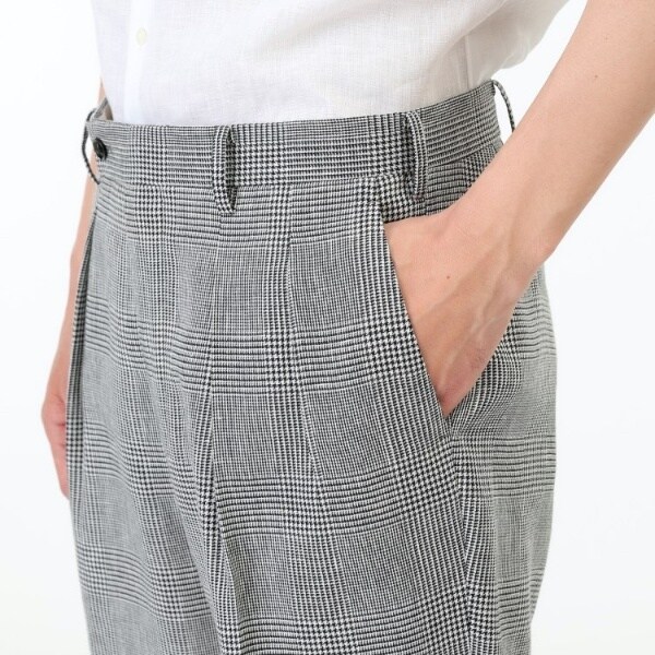 タケオキクチ（TAKEO KIKUCHI）/【THE FLAGSHIP】グレンチェック ツータックパンツの通販は