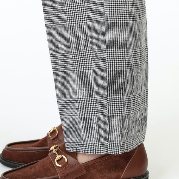 タケオキクチ（TAKEO KIKUCHI）/【THE FLAGSHIP】グレンチェック ツータックパンツの通販は