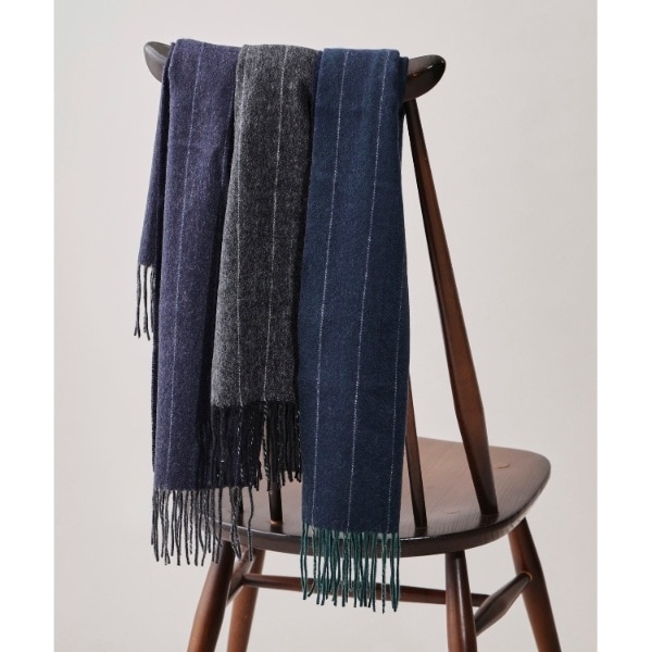 タケオキクチ（TAKEO KIKUCHI）/【洗えるカシミヤ】ヘリンボン　ストライプ マフラーの通販は 8,672円