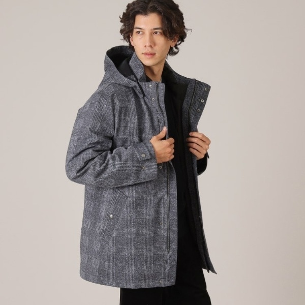 タケオキクチ（TAKEO KIKUCHI）/【3WAY】ジャカード グレンチェック ダウンライナー ブルゾンの通販は