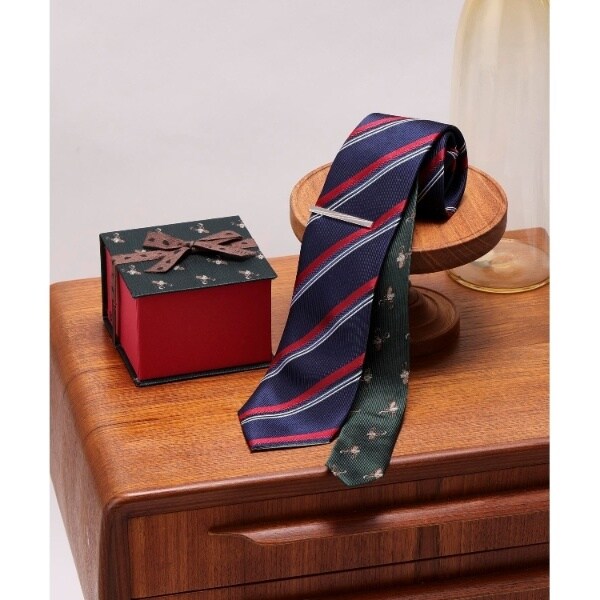 タケオキクチ（TAKEO KIKUCHI）/【アニマル柄BOXセット】イングリッシュガーデン ネクタイ＆タイバーセットの通販は