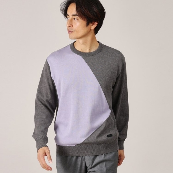 タケオキクチ（TAKEO KIKUCHI）/【Made in JAPAN】スクエア インターシャ ニット