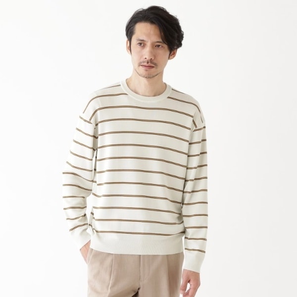 タケオキクチ（TAKEO KIKUCHI）/【THE FLAGSHIP】ボーダー プルオーバー ニット