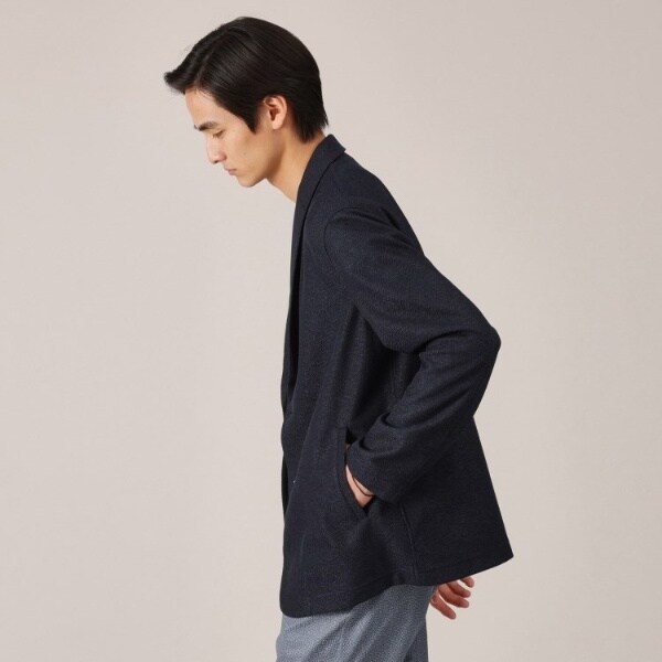 タケオキクチ（TAKEO KIKUCHI）/【抗菌防臭】尾州リネンブレンド ドビーメッシュ カーディガン