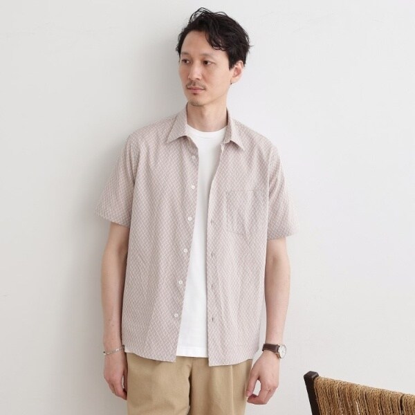 タケオキクチ（TAKEO KIKUCHI）/【播州織り】ドビーストレッチシャツ