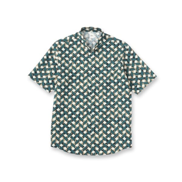 タケオキクチ（TAKEO KIKUCHI）/【COOL CITY WEAR】籠目アート柄 サッカーシャツ 通気性_2