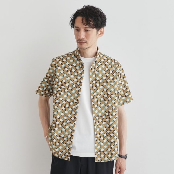 タケオキクチ（TAKEO KIKUCHI）/【COOL CITY WEAR】籠目アート柄 サッカーシャツ 通気性_9