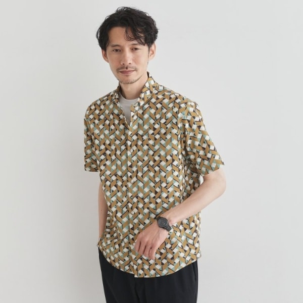 タケオキクチ（TAKEO KIKUCHI）/【COOL CITY WEAR】籠目アート柄 サッカーシャツ 通気性_11