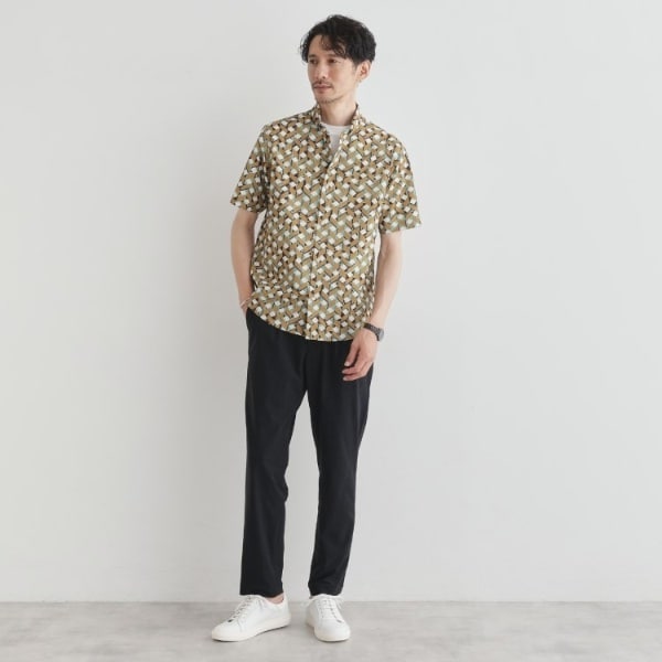 タケオキクチ（TAKEO KIKUCHI）/【COOL CITY WEAR】籠目アート柄 サッカーシャツ 通気性_12