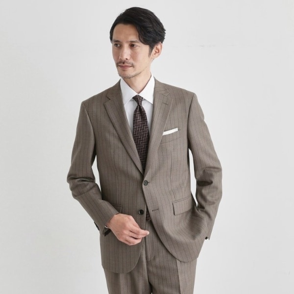 タケオキクチ（TAKEO KIKUCHI）/シャークスキン ストライプ スーツ