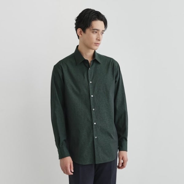 タケオキクチ（TAKEO KIKUCHI）/ランダムロゴ ドビーシャツ