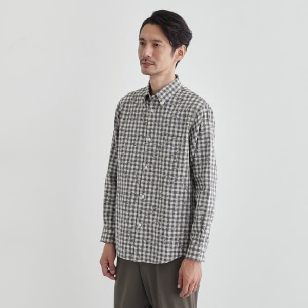 タケオキクチ（TAKEO KIKUCHI）/チェックボーラーガーゼシャツ