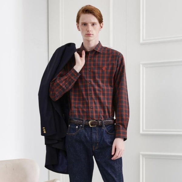 タケオキクチ（TAKEO KIKUCHI）/【LIMITED】ダークチェック長袖シャツ