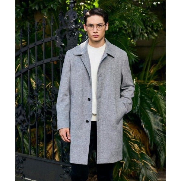 タケオキクチ（TAKEO KIKUCHI）/カシミヤブレンド ビーバー調ステンカラーコート