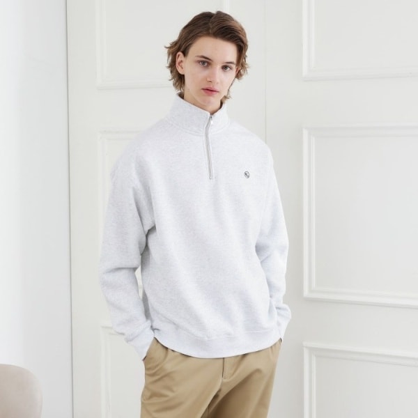 タケオキクチ（TAKEO KIKUCHI）/【LIMITED】ワンポイント刺繍ハーフジップスウェット トレーナー