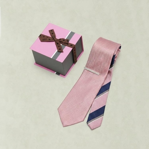 【NEW】タケオキクチ（TAKEO KIKUCHI）/【BOXセット】ベーシック メランジ ネクタイ＆タイバー