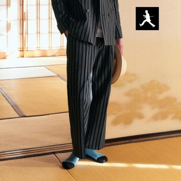 タケオキクチ（TAKEO KIKUCHI）/【BOWLER HAT LABEL】サッカーストライプ イージーワイドパンツ