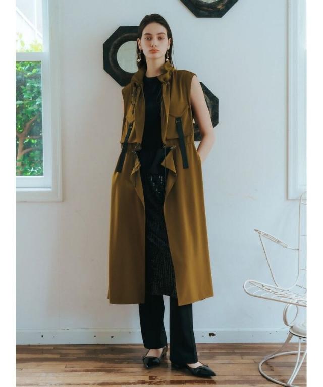 【タグ付き未使用】ミリタリーデザインジレ　イエッカベッカ タグ付き未使用】ミリタリーデザインジレ イエッカベッカ