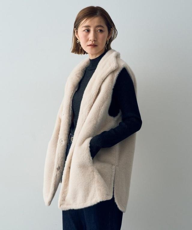 【美品】イェッカ　ヴェッカ イェッカ ヴェッカ YECCA VECCA ラメ混フェザーニット （ライト