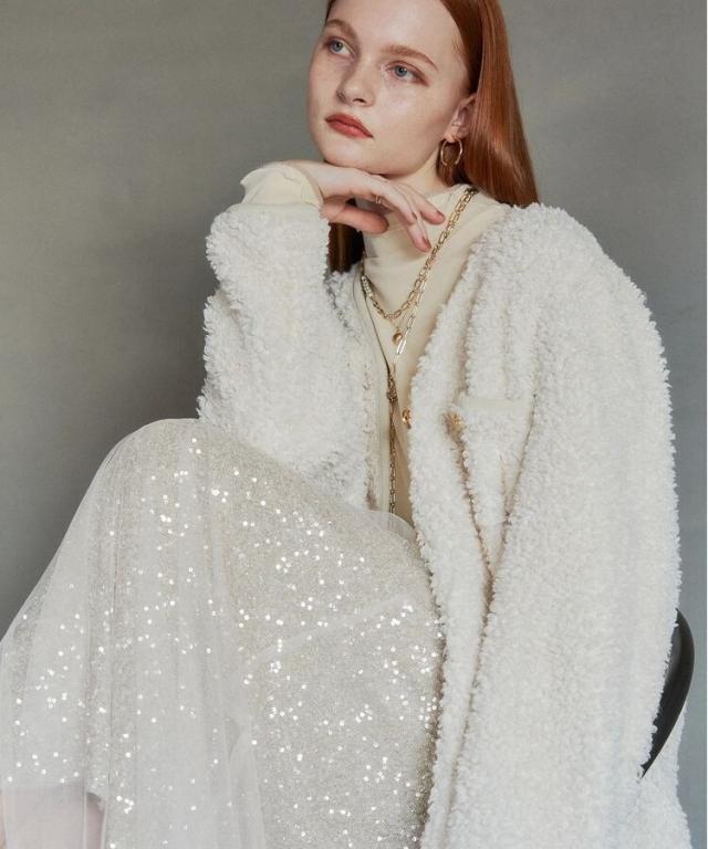 イェッカ ヴェッカ（YECCA VECCA）/スパンコール×チュールスカートの