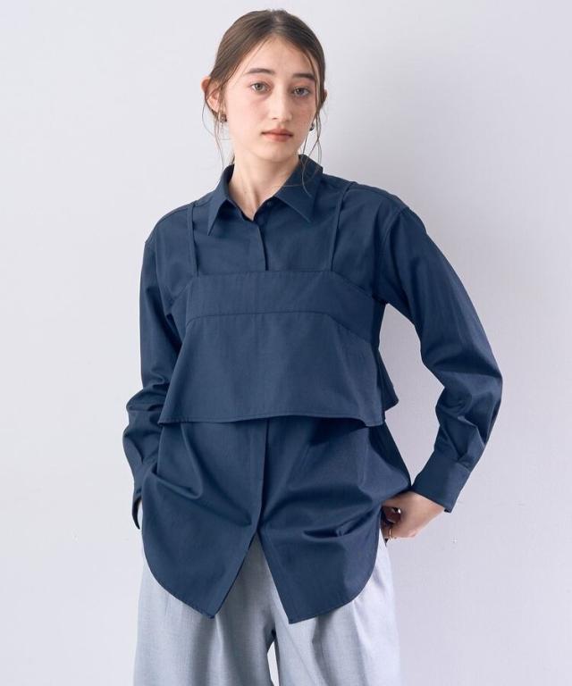 【NEW】イェッカ ヴェッカ（YECCA VECCA）/【2点SET】バックリボンキャミレイヤードシャツの通販は 11,990円