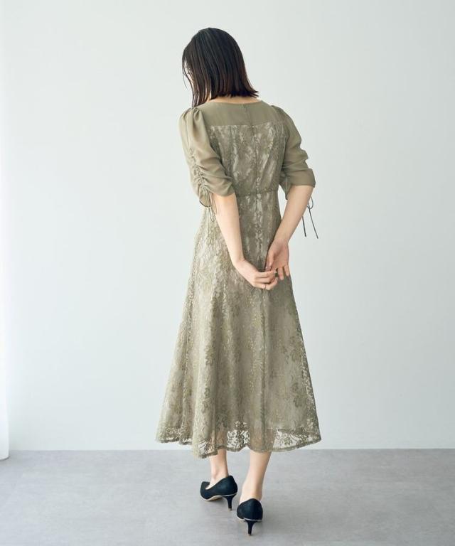 イェッカ ヴェッカ（YECCA VECCA）/レース切替フレアドレスの通販はau