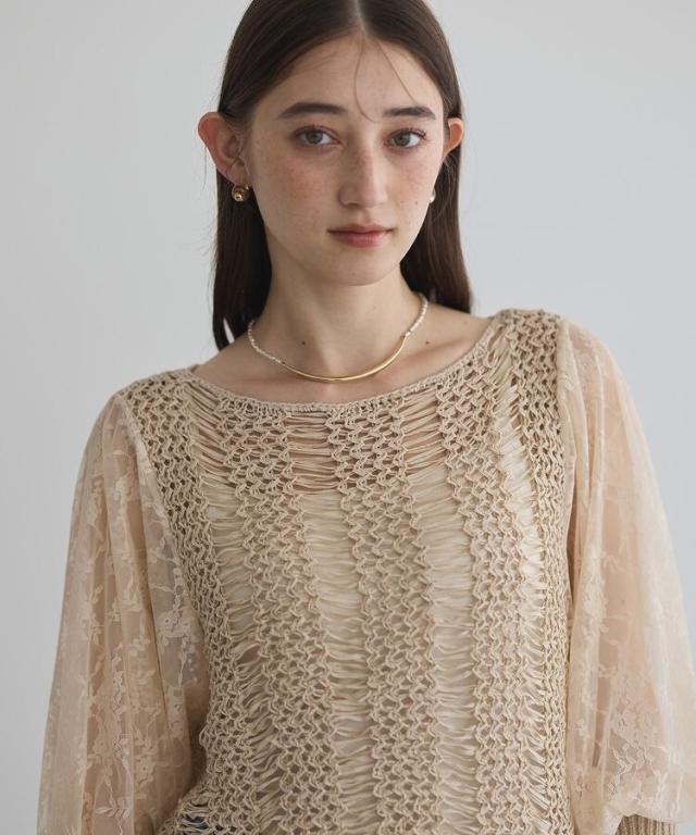 イェッカ ヴェッカ（YECCA VECCA）/【archive】テープヤーン袖レース