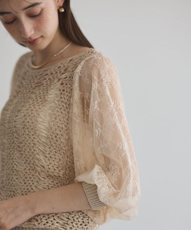 イェッカ ヴェッカ（YECCA VECCA）/【archive】テープヤーン袖レース