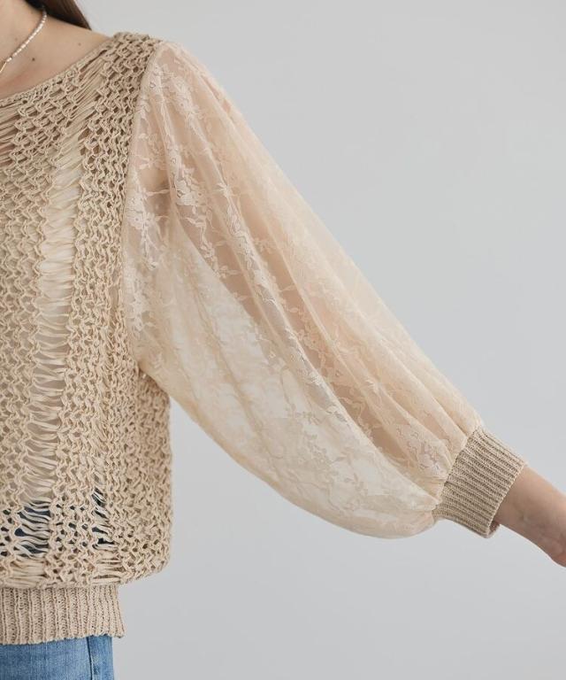 イェッカ ヴェッカ（YECCA VECCA）/【archive】テープヤーン袖レース