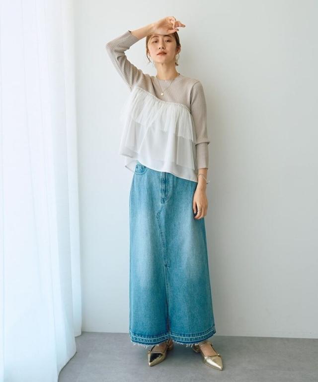 異素材MIXデニムスカート2
