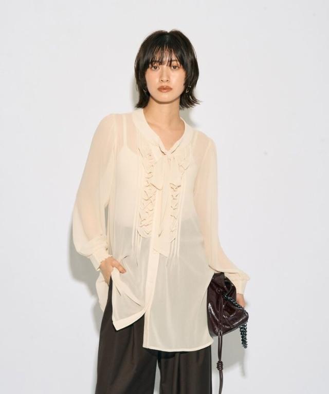 イェッカ ヴェッカ（YECCA VECCA）/【archive】フリルボウタイブラウス